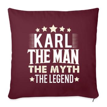 Karl - Housse de coussin décorative 45 x 45 cm - bordeaux - Devant