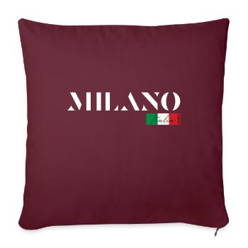 MILAN MILANO ITALIE ÎLES DE VACANCES (f) - Housse de coussin décorative 45 x 45 cm - bordeaux - Devant