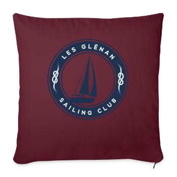 Glenan Segeln - Sofakissenbezug 45 x 45 cm - Burgunderrot - Vorne