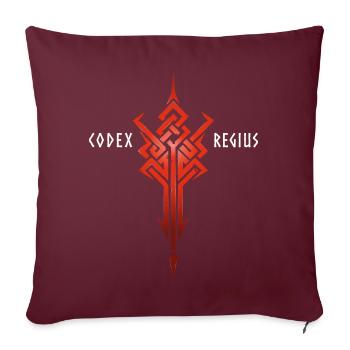 Symbole de nœud de celtes vikings ornement tribal - Housse de coussin décorative 45 x 45 cm - bordeaux - Devant