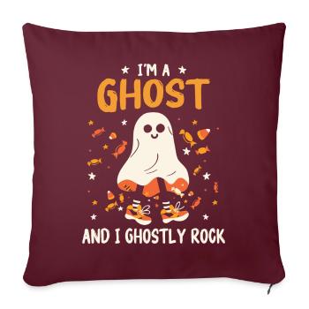 Costume d’Halloween effrayant - Housse de coussin décorative 45 x 45 cm - bordeaux - Devant