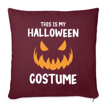 Costume d’Halloween effrayant - Housse de coussin décorative 45 x 45 cm - bordeaux - Devant
