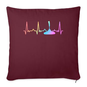 curling cur - Housse de coussin décorative 45 x 45 cm - bordeaux - Devant