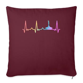 curling cur - Housse de coussin décorative 45 x 45 cm - bordeaux - Devant