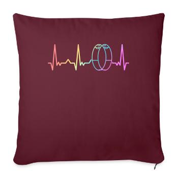 Rhönrad Gymnastique Gymnastique Roue Rhönräder - Housse de coussin décorative 45 x 45 cm - bordeaux - Devant