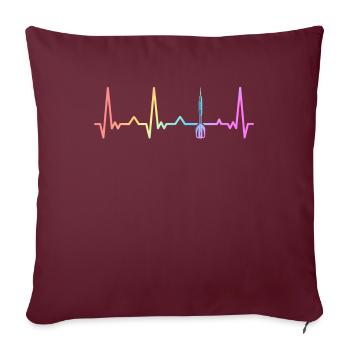 Fléchettes Fléchettes Joueur de fléchettes Fléchettes - Housse de coussin décorative 45 x 45 cm - bordeaux - Devant