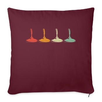 curling cur - Housse de coussin décorative 45 x 45 cm - bordeaux - Devant
