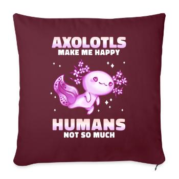 Poisson Axolotl - Housse de coussin décorative 45 x 45 cm - bordeaux - Devant