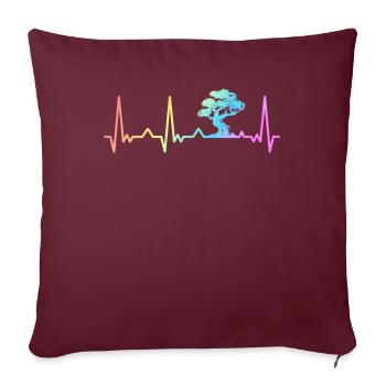 Bonsaï Arbre Bonsaï japonais - Housse de coussin décorative 45 x 45 cm - bordeaux - Devant