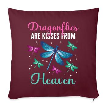 Libellule Libellules Insectes Nature - Housse de coussin décorative 45 x 45 cm - bordeaux - Devant