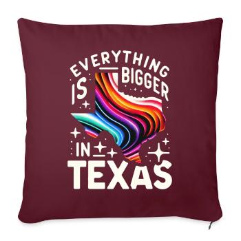 État du Texas Texans Texas - Housse de coussin décorative 45 x 45 cm - bordeaux - Devant