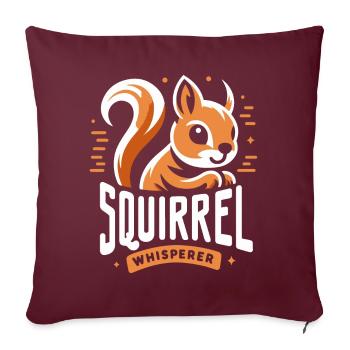 Écureuil, Animal, Rongeur - Housse de coussin décorative 45 x 45 cm - bordeaux - Devant