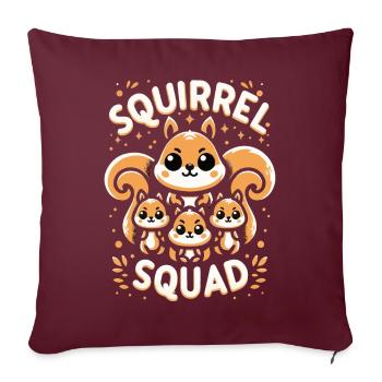 Écureuil, Animal, Rongeur - Housse de coussin décorative 45 x 45 cm - bordeaux - Devant