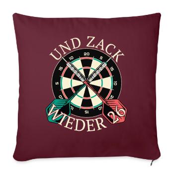 Fléchettes Fléchettes Joueur de fléchettes Fléchettes Sport - Housse de coussin décorative 45 x 45 cm - bordeaux - Devant