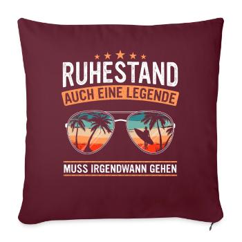 Pension de retraite Pension de retraite Pension de retraite - Housse de coussin décorative 45 x 45 cm - bordeaux - Devant