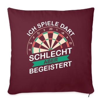 Fléchettes Fléchettes Joueur de fléchettes Fléchettes Sport - Housse de coussin décorative 45 x 45 cm - bordeaux - Devant