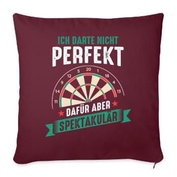 Fléchettes Fléchettes Joueur de fléchettes Fléchettes Sport - Housse de coussin décorative 45 x 45 cm - bordeaux - Devant