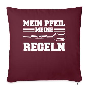Fléchettes Fléchettes Joueur de fléchettes Fléchettes Sport - Housse de coussin décorative 45 x 45 cm - bordeaux - Devant
