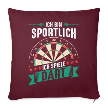 Fléchettes Fléchettes Joueur de fléchettes Fléchettes Sport - Housse de coussin décorative 45 x 45 cm - bordeaux - Devant