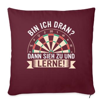 Fléchettes Fléchettes Joueur de fléchettes Fléchettes Sport - Housse de coussin décorative 45 x 45 cm - bordeaux - Devant