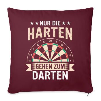 Fléchettes Fléchettes Joueur de fléchettes Fléchettes Sport - Housse de coussin décorative 45 x 45 cm - bordeaux - Devant
