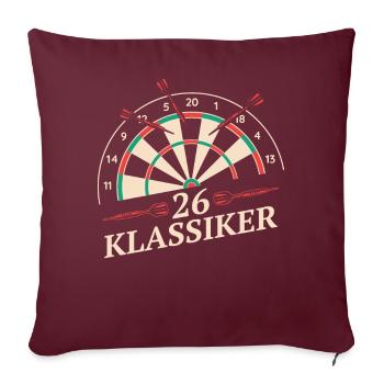 Fléchettes Fléchettes Flécheurs Joueurs de fléchettes - Housse de coussin décorative 45 x 45 cm - bordeaux - Devant
