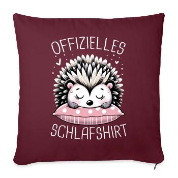 Hérisson, Hérisson à ventre blanc, Animal, Stinger, Hérisson - Housse de coussin décorative 45 x 45 cm - bordeaux - Devant