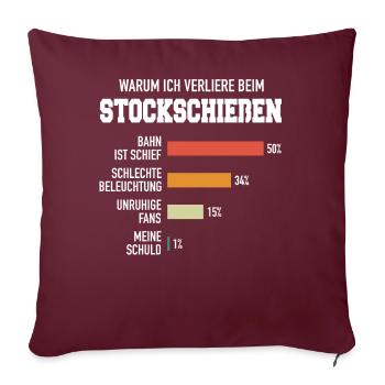 Curling Curling Curling Curling - Housse de coussin décorative 45 x 45 cm - bordeaux - Devant