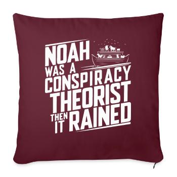 Théoricien du complot théorie du complot - Housse de coussin décorative 45 x 45 cm - bordeaux - Devant