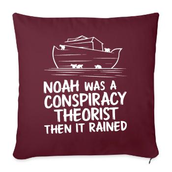 Théoricien du complot théorie du complot - Housse de coussin décorative 45 x 45 cm - bordeaux - Devant