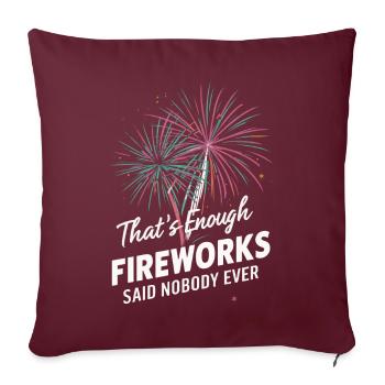 Pyrotechnicien Pyrotechnie des feux d’artifice - Housse de coussin décorative 45 x 45 cm - bordeaux - Devant