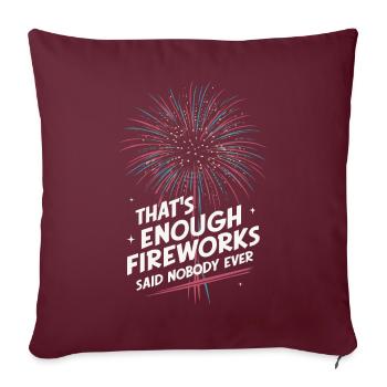 Pyrotechnicien Pyrotechnie des feux d’artifice - Housse de coussin décorative 45 x 45 cm - bordeaux - Devant