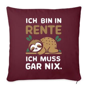 Pension de retraite Pension de retraite Pension de retraite - Housse de coussin décorative 45 x 45 cm - bordeaux - Devant
