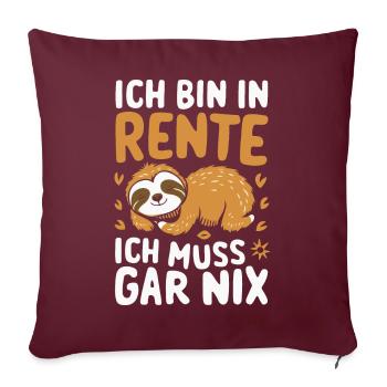 Pension de retraite Pension de retraite Pension de retraite - Housse de coussin décorative 45 x 45 cm - bordeaux - Devant
