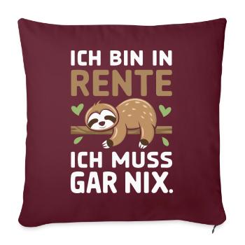 Pension de retraite Pension de retraite Pension de retraite - Housse de coussin décorative 45 x 45 cm - bordeaux - Devant
