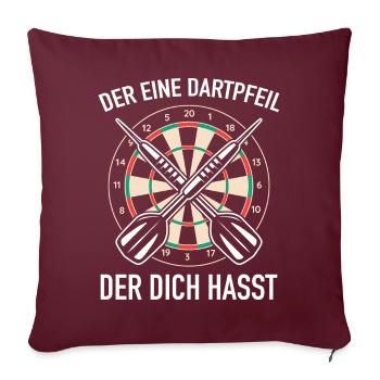 Fléchettes Fléchettes Joueur de fléchettes Fléchettes Sport - Housse de coussin décorative 45 x 45 cm - bordeaux - Devant