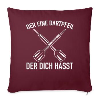 Fléchettes Fléchettes Flécheurs Joueurs de fléchettes - Housse de coussin décorative 45 x 45 cm - bordeaux - Devant