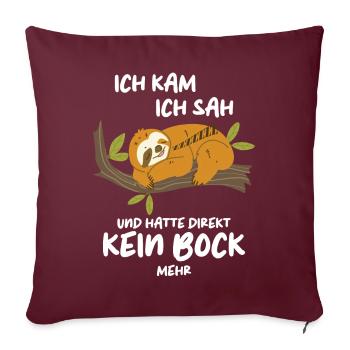 Paresseux Paresseux Animal Dormant Paresseux - Housse de coussin décorative 45 x 45 cm - bordeaux - Devant
