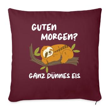 Paresseux Paresseux Animal Dormant Paresseux - Housse de coussin décorative 45 x 45 cm - bordeaux - Devant