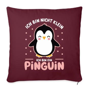 Pingouin Petits pingouins Pingouin empereur - Housse de coussin décorative 45 x 45 cm - bordeaux - Devant