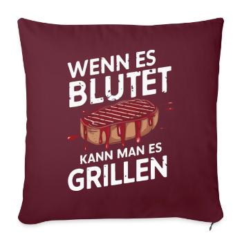 Grilling Grill BBQ Barbecue Grill Apron Grill - Housse de coussin décorative 45 x 45 cm - bordeaux - Devant