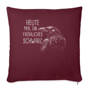 Drôle Srkastic Ironie Black Edition - Housse de coussin décorative 45 x 45 cm - bordeaux - Devant