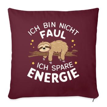 Paresseux Paresseux Animal Dormant Paresseux - Housse de coussin décorative 45 x 45 cm - bordeaux - Devant