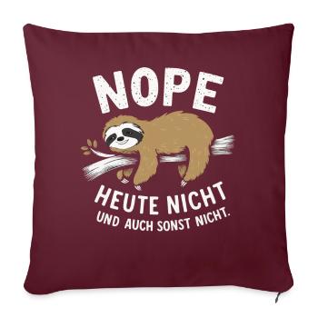 Paresseux Paresseux Animal Dormant Paresseux - Housse de coussin décorative 45 x 45 cm - bordeaux - Devant