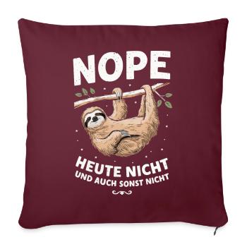 Paresseux Paresseux Animal Dormant Paresseux - Housse de coussin décorative 45 x 45 cm - bordeaux - Devant
