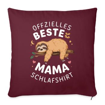 Paresseux Paresseux Animal Dormant Paresseux - Housse de coussin décorative 45 x 45 cm - bordeaux - Devant