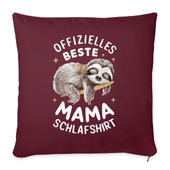 Paresseux Paresseux Animal Dormant Paresseux - Housse de coussin décorative 45 x 45 cm - bordeaux - Devant