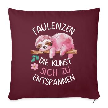 Paresseux Paresseux Animal Dormant Paresseux - Housse de coussin décorative 45 x 45 cm - bordeaux - Devant