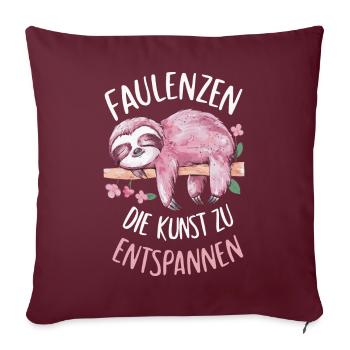 Paresseux Paresseux Animal Dormant Paresseux - Housse de coussin décorative 45 x 45 cm - bordeaux - Devant