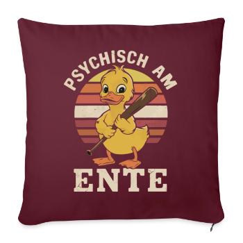 Canard colvert, canard oiseaux, canard, canard foncé, oiseau - Housse de coussin décorative 45 x 45 cm - bordeaux - Devant